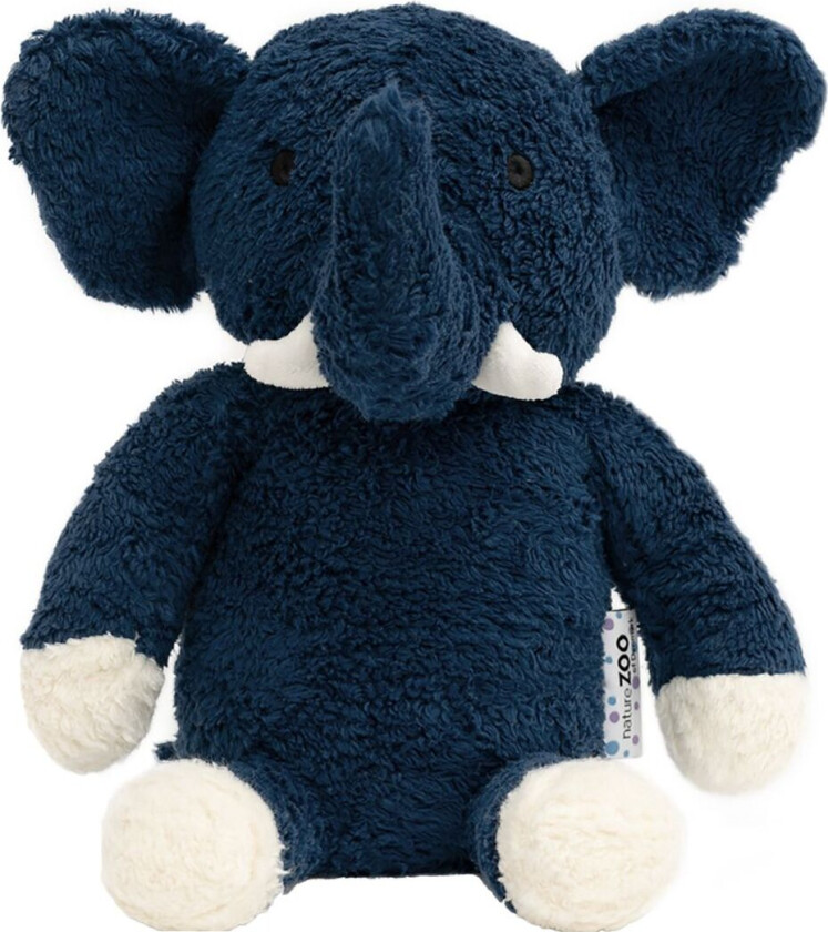 Kosedyr - 18 cm - Teddyfleece - Elefant - M ørkenblå - - OneSize - Kosedyr