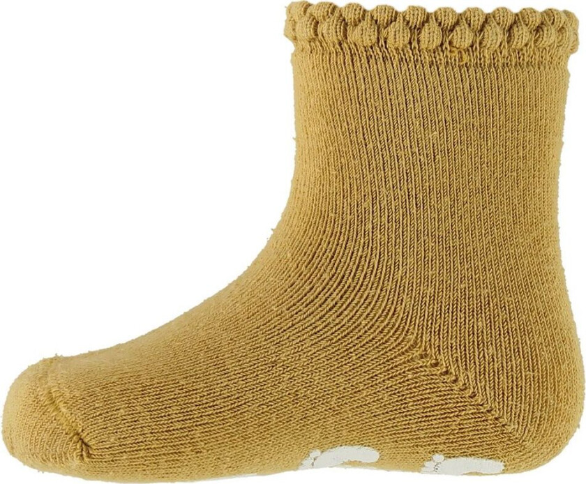 Sokker m. Anti-Skli - Sennep - - 3-6 md - Sokker