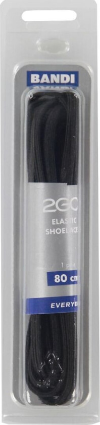 Elastiske Skolisser - 80 cm - 1 Par - Svart - - OneSize - Skolisser