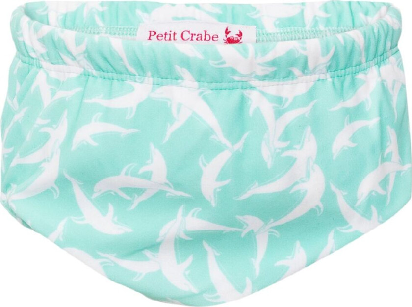 Svømmebleie - Leo - UV50+ - Mint m. Delfiner - - 0-1 år (50-80) - Svømmebleie