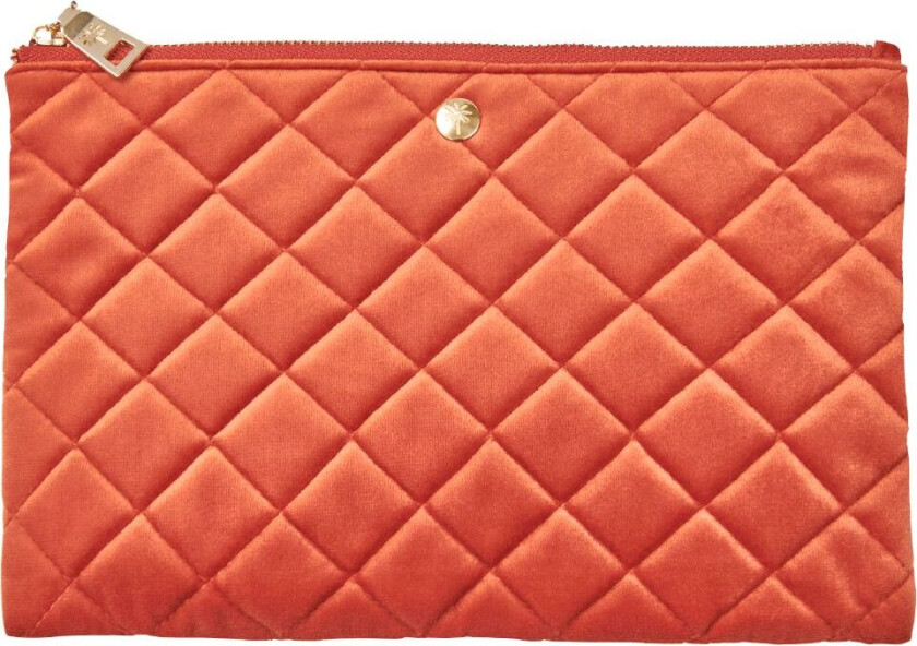Toalettveske - Quiltet Velur - Apricot - - OneSize - Toalettveske