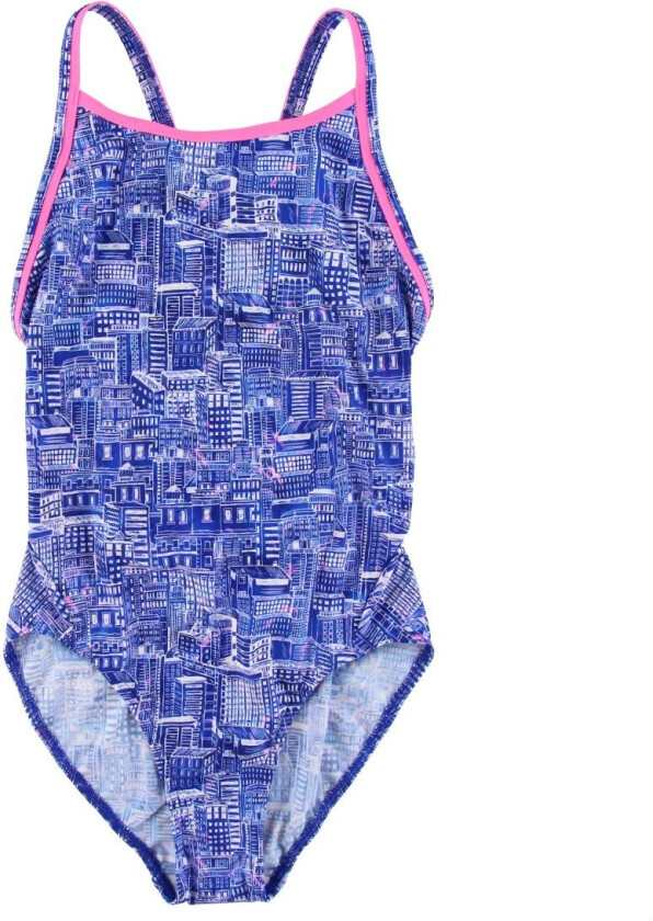 Badedrakt - Diamantrygg - UV50+ - Himmel City - - 16-18 år (176-188) - Badetøy