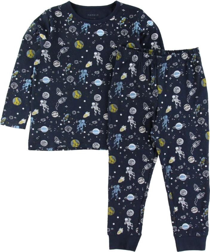 Pysjamas - Noos - NkmNightset - Dark Sapphire - - 3-4 år (98-104) - 2-delt nattøy