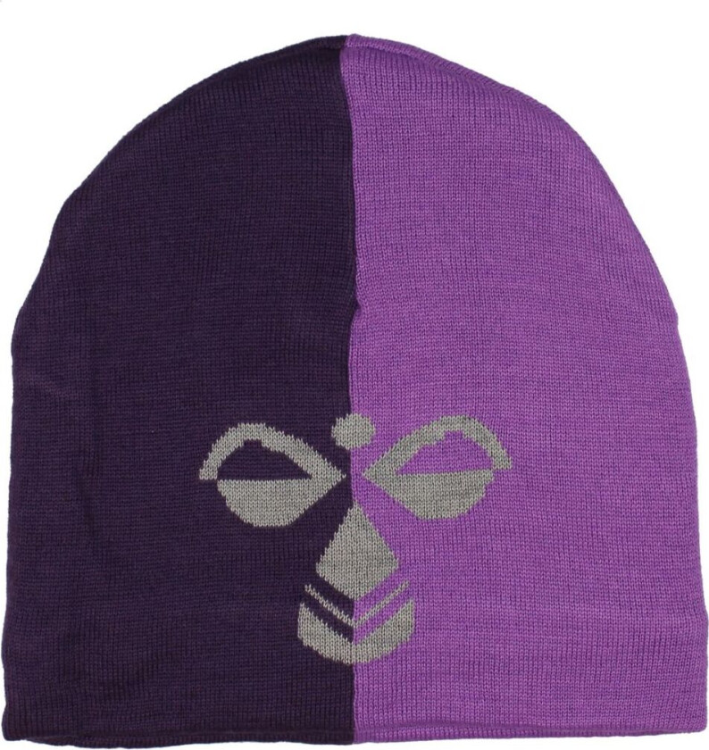 Lue - HMLStark - Ull/Polyester stoff - Mørkelilla/Lilla - - 46-48 cm - Lue