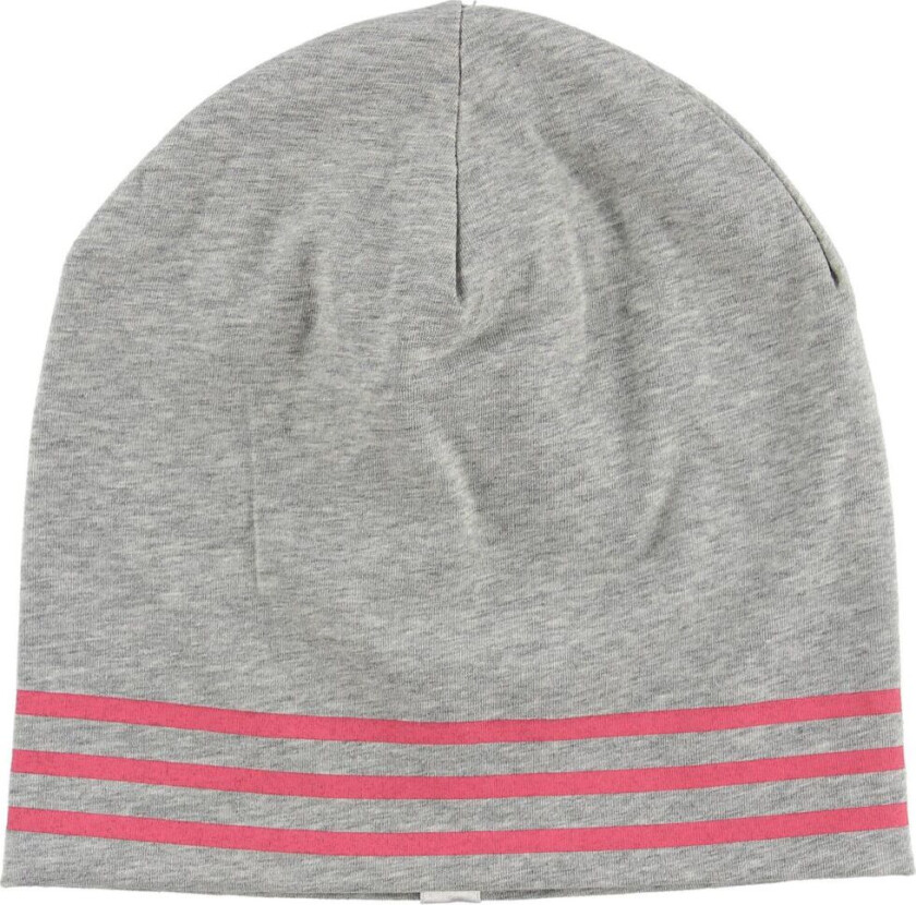 Lue - Grå Melert m. Rosa Striper - - 47-49 cm - Lue