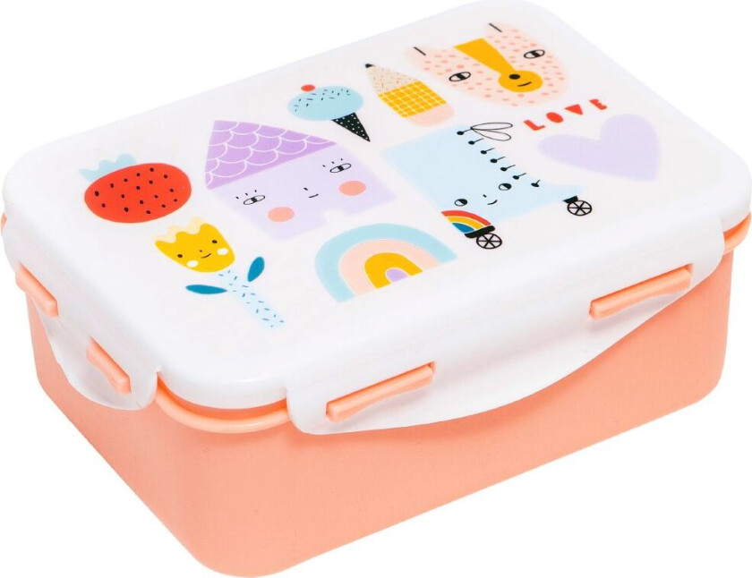 Matboks - Skate & Hus - Hvit/fersken - - OneSize - Matboks