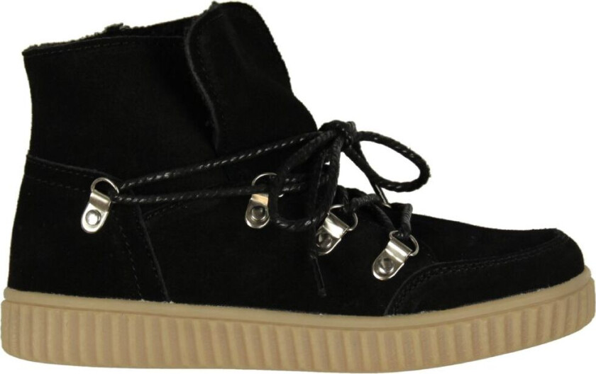 Petit By Sofie Schnoor Vintersko - Svart Semsket Skinn m. Knytti - Sofie Schnoor - 30 - Vinterstøvler