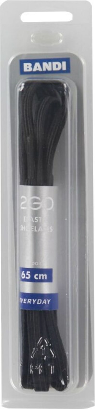 Elastiske Skolisser - 65 cm - 1 Par - Svart - - OneSize - Skolisser
