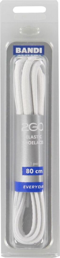 Elastiske Skolisser - 80 cm - 1 Par - Hvit - - OneSize - Skolisser