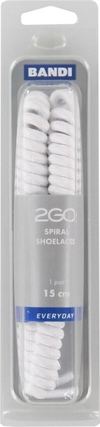 Elastiske Spiralslipper - 100/120 cm - 1 Par - Hvit - - OneSize - Skolisser