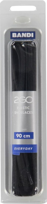 Elastiske Skolisser - 90 cm - 1 Par - Svart - - OneSize - Skolisser