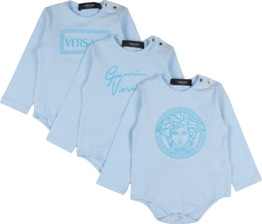 Bilde av Gaveeske - Bodyer L/æ - 3-pack - Lyseblå - - 9-12 md - Langermet Body