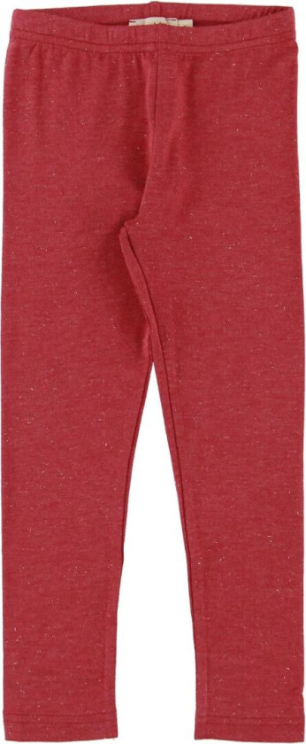 jul Leggings - Lisa - Rød m. Gullglitter - - 56 - Leggings