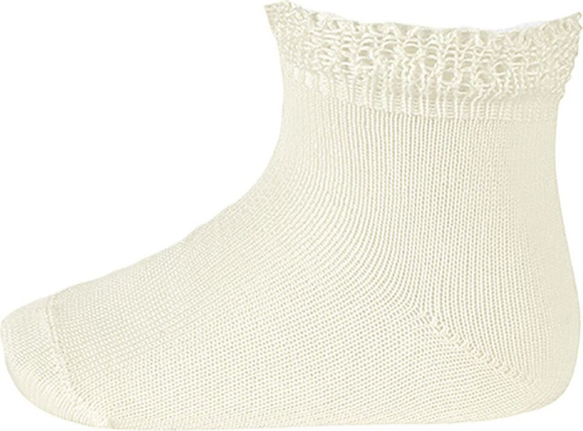 Sokker m. Blondekant - Beige - - 5-6 år (110-116) - Sokker