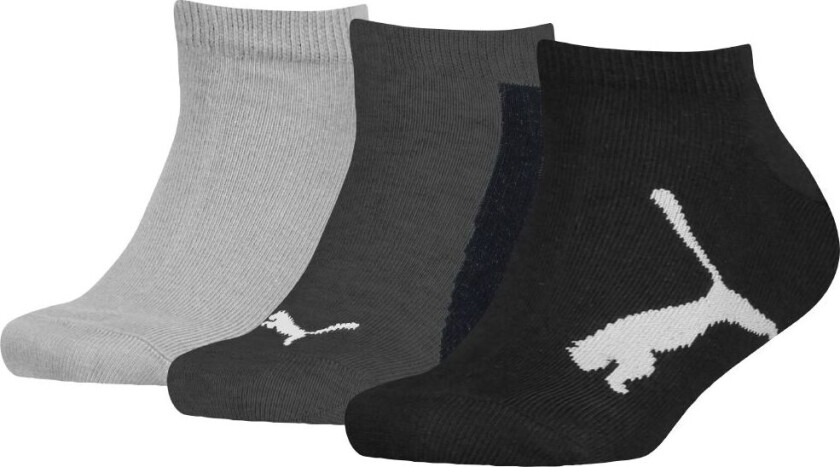 Ankelsokker - Kids Sneaker - 3-pack - Svart/Mørk Grå/Lys Gr - - 39/42 - Sokker
