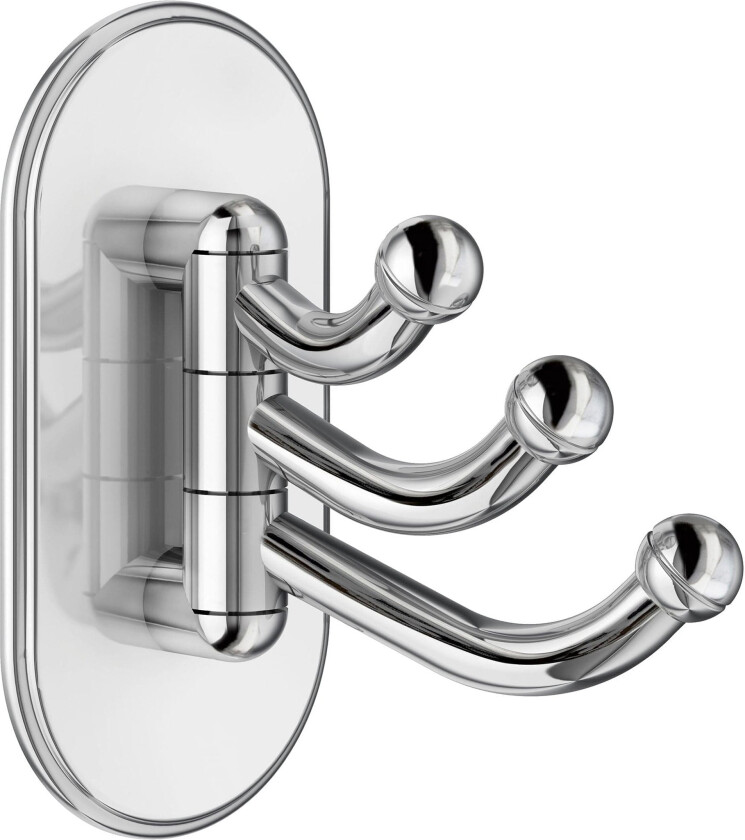 Svingbar Trippelkrok 1123 - Selvklebende Krom