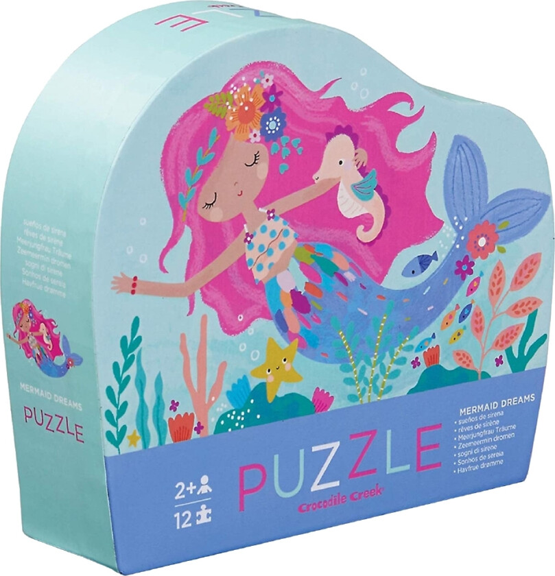 Puslespill - 12 Brikker - Mermaid Drømmer - - OneSize - Puslespill