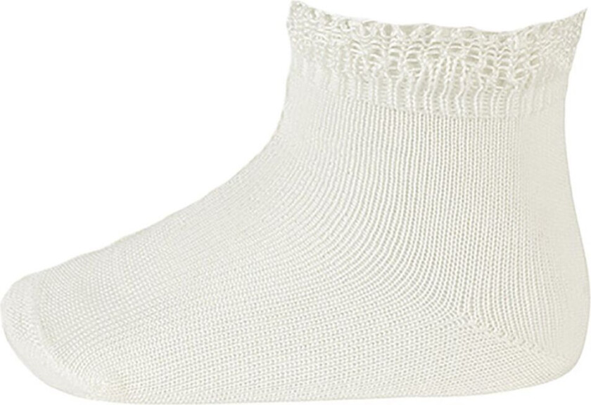 Sokker m. Blondekant - Hvit - - 0-3 md - Sokker