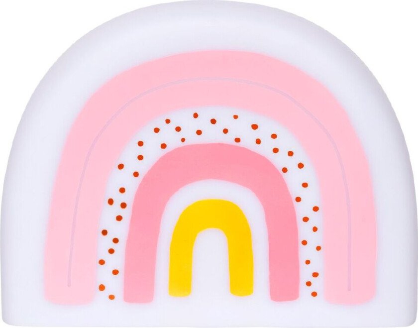 Nattlampe - 21 cm - Rainbow - Hvit/Rosa - - OneSize - Nattlampe
