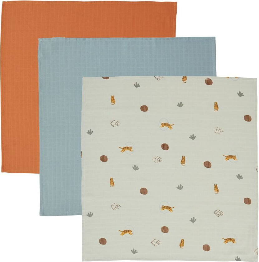 Stoffklutene - Løve - 3 stk. - Multi - - OneSize - Gulpeklut