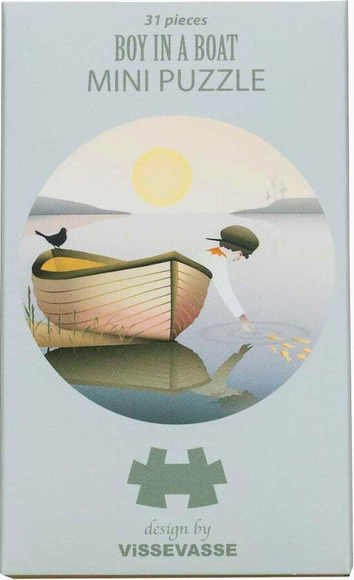 Puslespill - Mini - 11x11 cm - Boy In A Boat - - OneSize - Puslespill