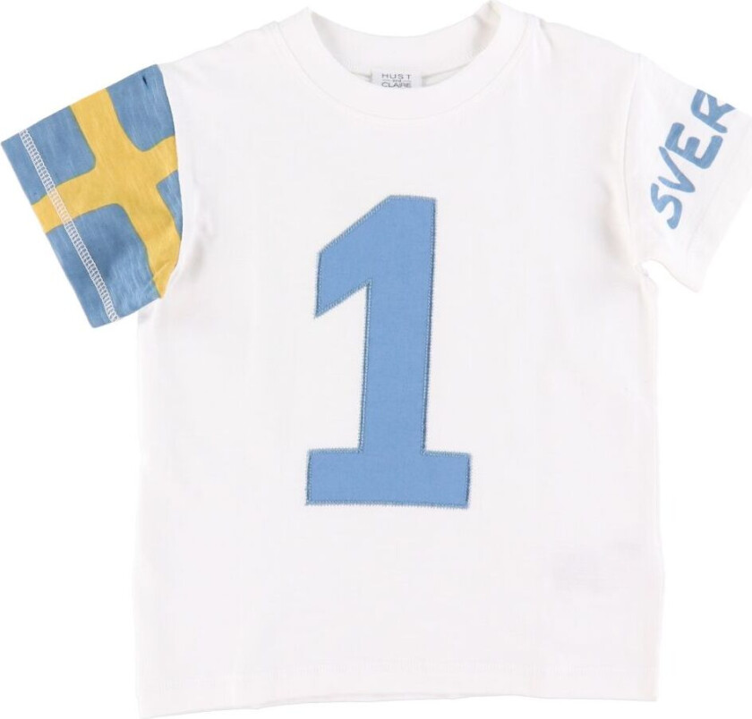 T-skjorte - Arthur - Hvit m. Sverige - - 1 år (80) - T-skjorte