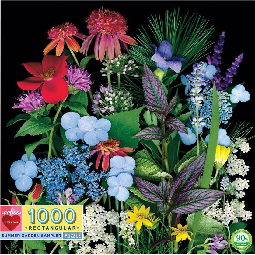 Puslespill - 1000 Brikker - Sommerhage - - OneSize - Puslespill