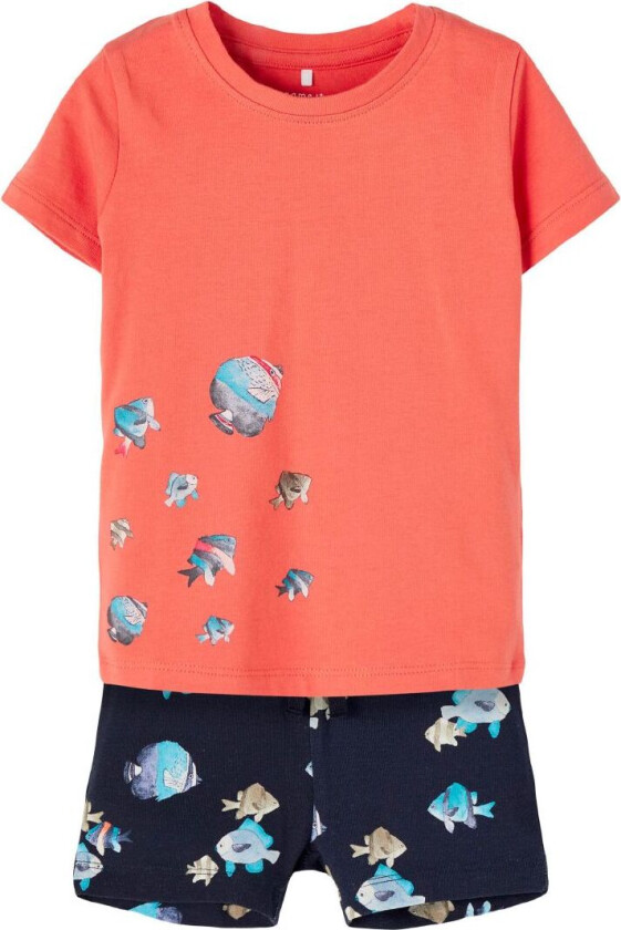 Gaveeske - NbmFasolle - T-skjorte/Shorts/Lue - Dark Safi - - 62 - Shorts