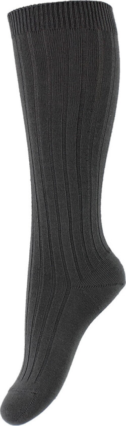 Knestrømper - Rib - Kullgrå - - 27/31 - Sokker