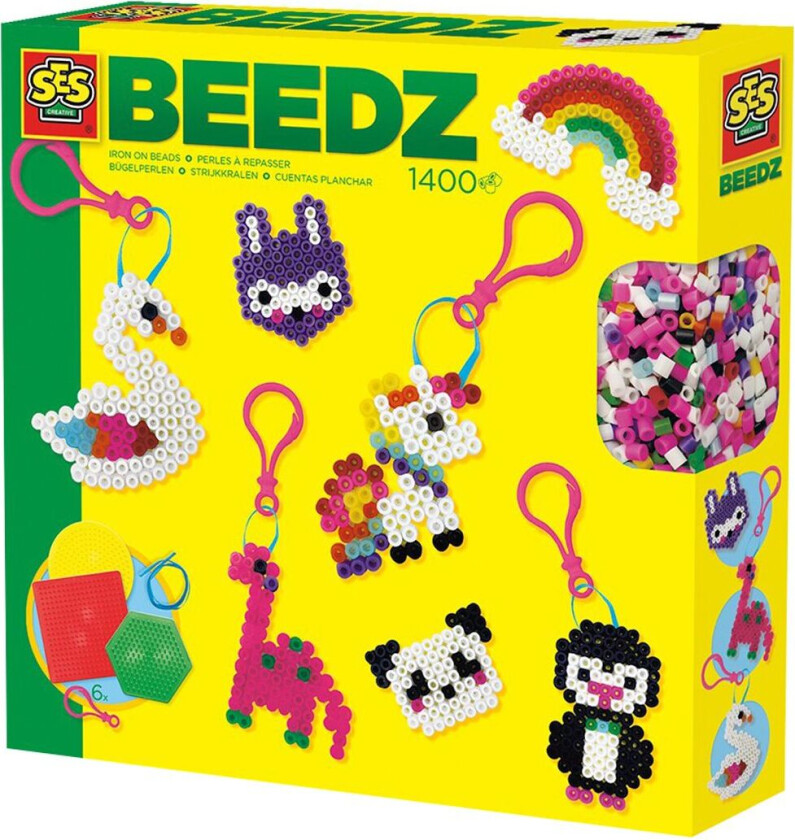 Strykeperlesett - 1400 stk. - Nøkkelring - - OneSize - Perler