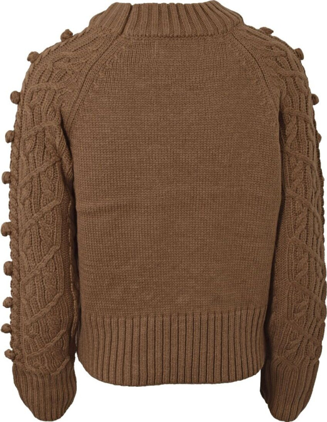 Genser - Strikk - Mocha m. Mønster - - 10 år (140) - Genser