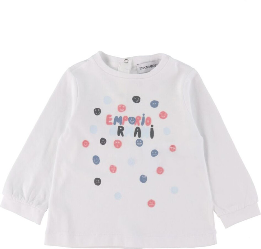 Genser - Hvit m. Tekst/smileys - - 24 md - Genser