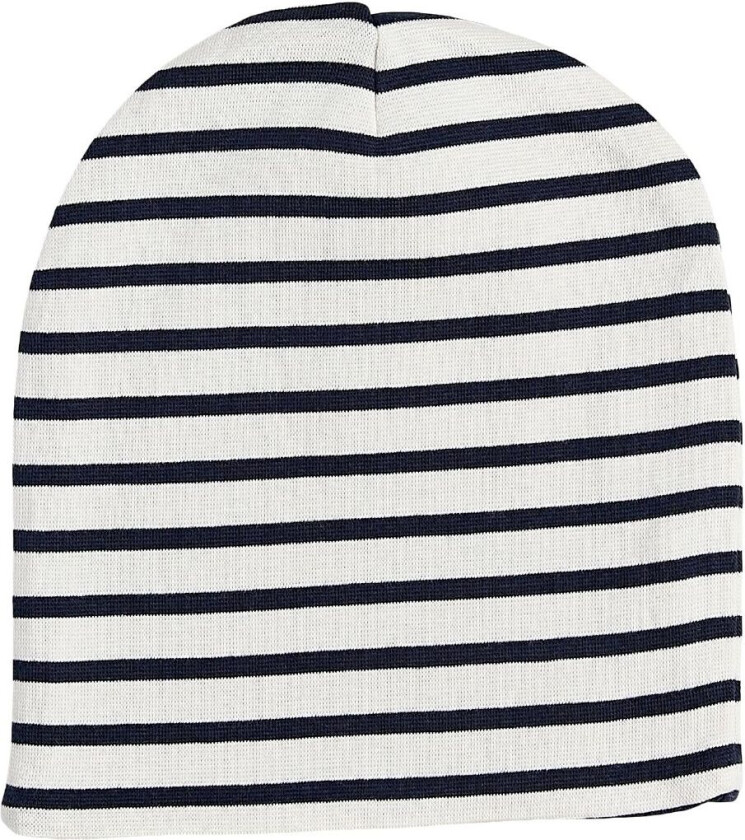 Lue - 2-lags - Hvit/Navy m. Striper - - 9-24 md - Lue