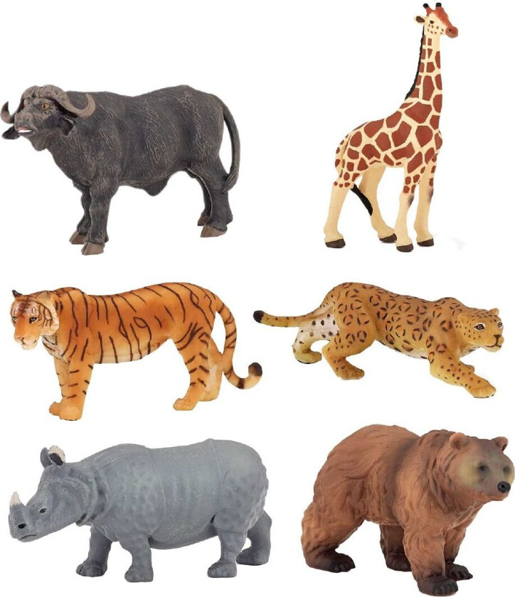 Mini Ville dyr - 2-8 cm - 6 Deler - - OneSize - Lekedyr