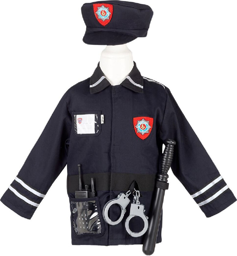 Kostymer - Politi - Navy - - 4-7 år (104-122) - Kostymer