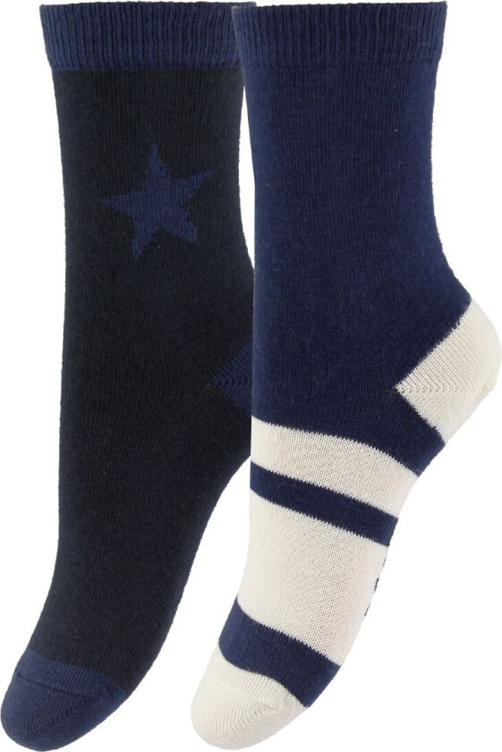 Sokker - Nitis - 2-pack - Dark Navy - - 17/19 - Sokker