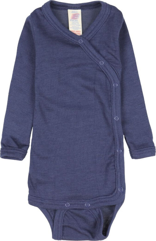 Omslagsbody L/æ - Ull/Silke - Navy Blue - - 50/56 - Langermet Body