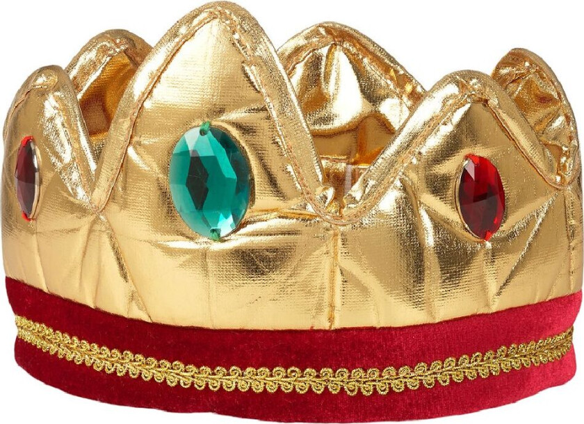 Kostymer - Krone - Louis - Gull/Rød - - 4-8 år (104-128) - Kostymer