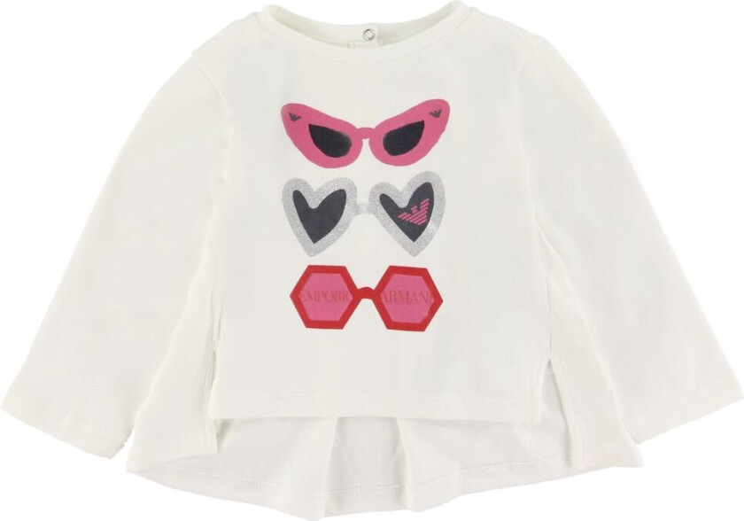 Genser - Hvit m. Trykk - - 1½ år (86) - Genser