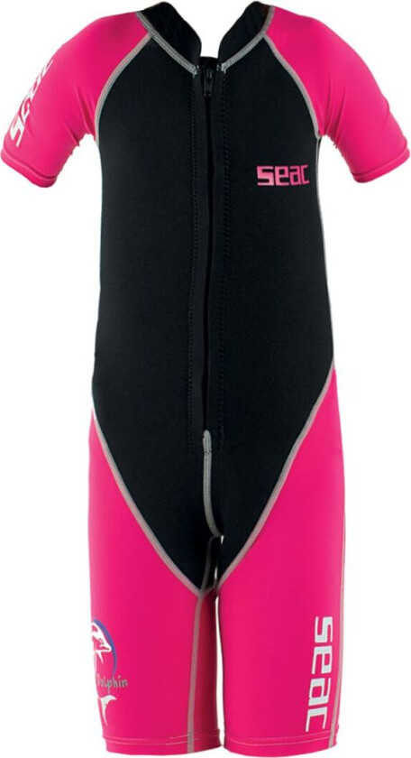 Badedrakt - Dolphin Shorty Girl 1,5 mm - Svart/Rosa - - 5 år (110) - Badetøy