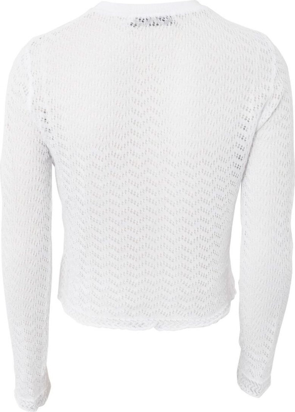 Genser - Beskåret - Strikk - Hvit m. Hullmønster - - 14 år (164) - Genser