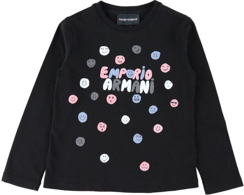 Genser - Svart m. Tekst/smileys - - 8 år (128) - Genser