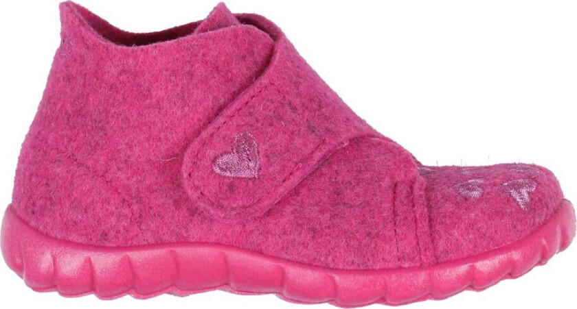 Tøfler - Ull - Rosa m. Hjerter - - 22 - Tøfler