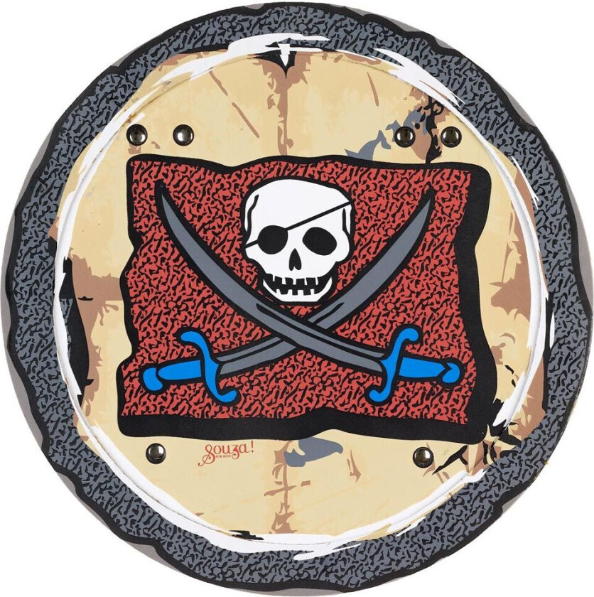 Kostymer - Pirate Shield - O'Mally - Rød - - OneSize - Kostymer