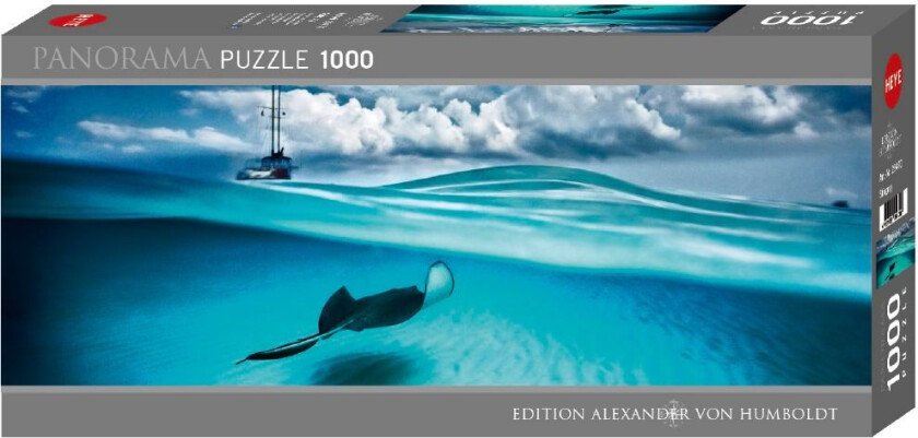 Puslespill - Panorama - Stingray - 1000 Brikker - - OneSize - Puslespill