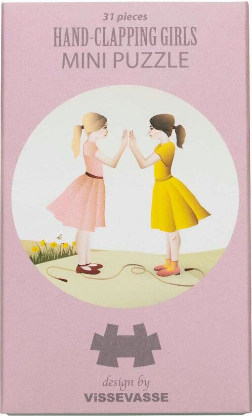 Puslespill - Mini - 11x11 cm - Hand-Clapping Girls - - OneSize - Puslespill
