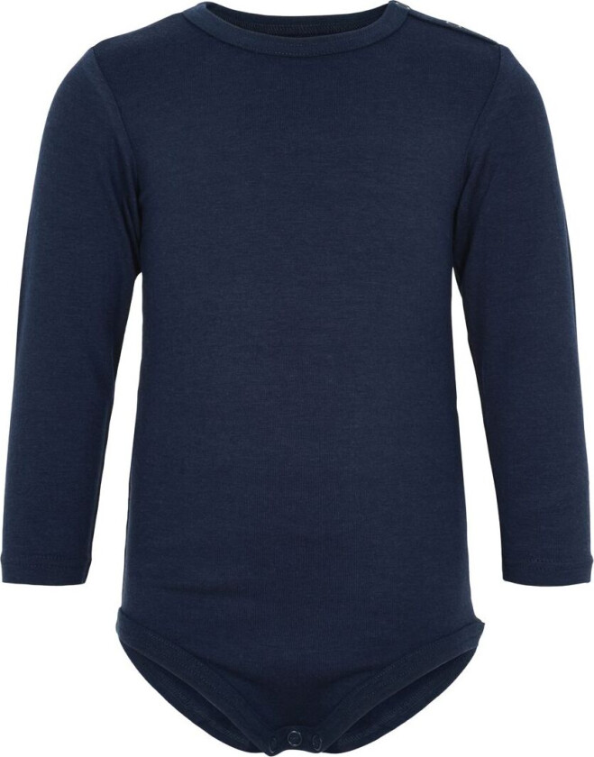 Body L/æ - Bambus - Navy - - 2 år (92) - Langermet Body