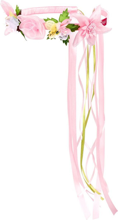 Kostymer - Hårbøyle m. Blomster - Maud - Rosa - - OneSize - Kostymer