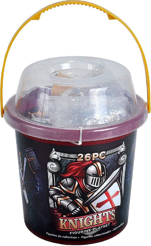 Bøtte m. Leketøy - 26 stk. - Riddere - - OneSize - Lekefigur