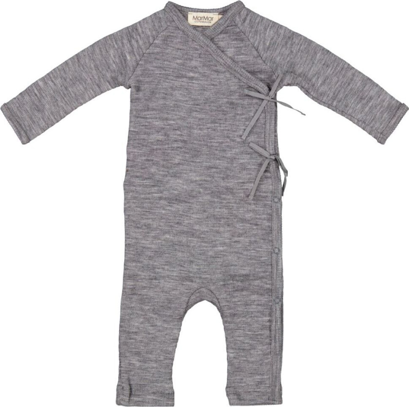 Slå-Om-Jumpsuit - Ull - Rula - Grey Melange - - 74 - Jumpsuit